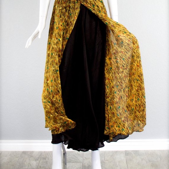 1970's Rare Chez Zvanni India SILK Skirt - Picture 4 of 6